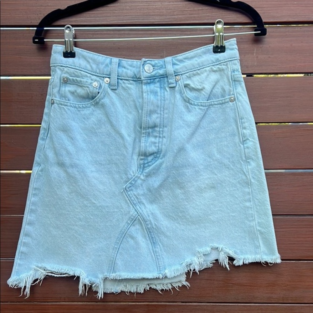 Light Blue Denim Skirt